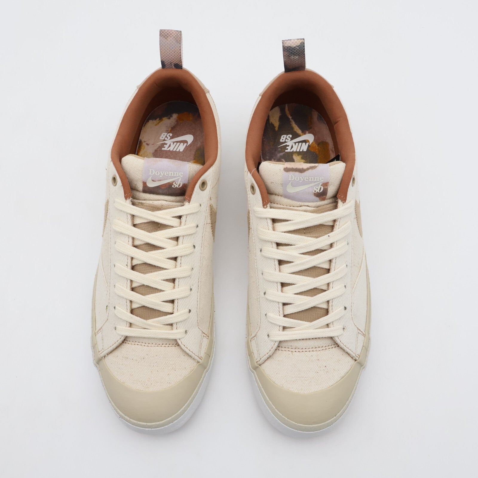 DZ3406-100 Doyenne Ã Nike SB Blazer Low Coconut Milk and Rattan Sail Brown Beige