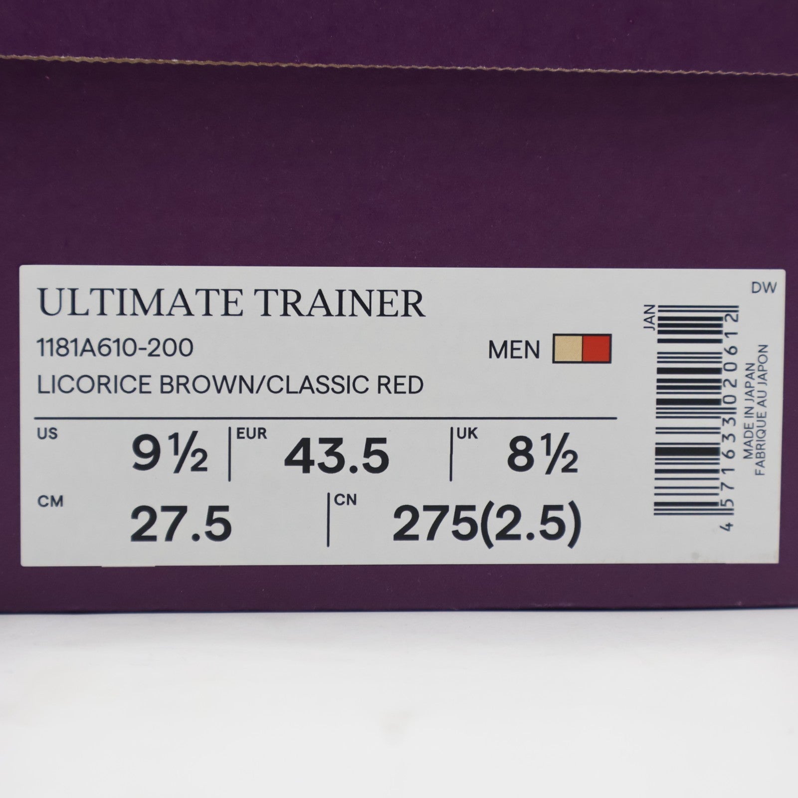 1181A610-200 Onitsuka Tiger NIPPON MADE ULTIMATE TRAINER LICORICE BROWN (Men's)