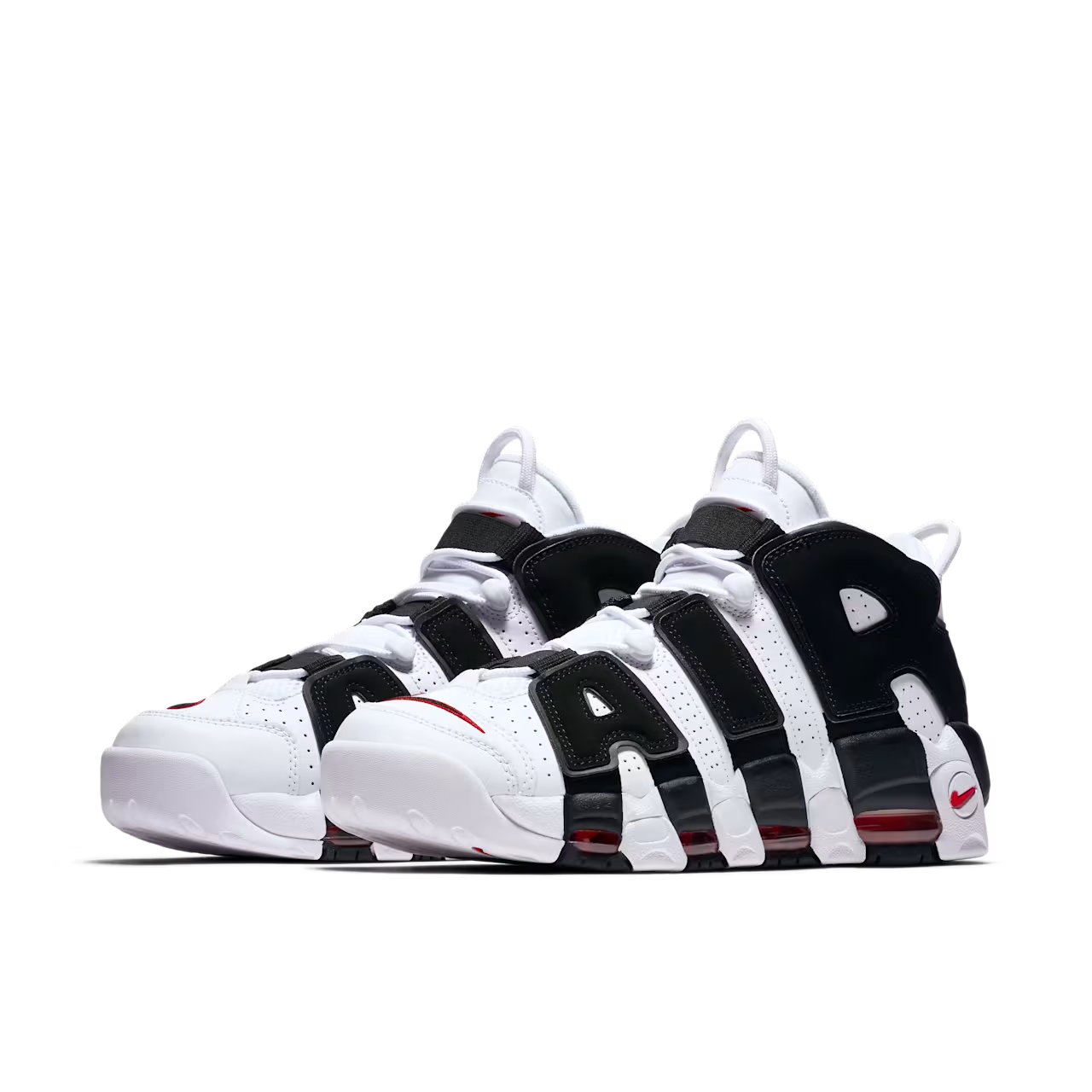 414962-105 Nike Air More up Tempo "White/Black/University Red" (~2018) (Men's)