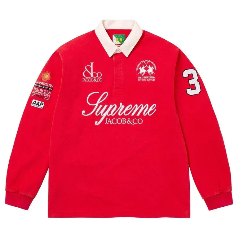 Supreme x La Martina Rugby Red