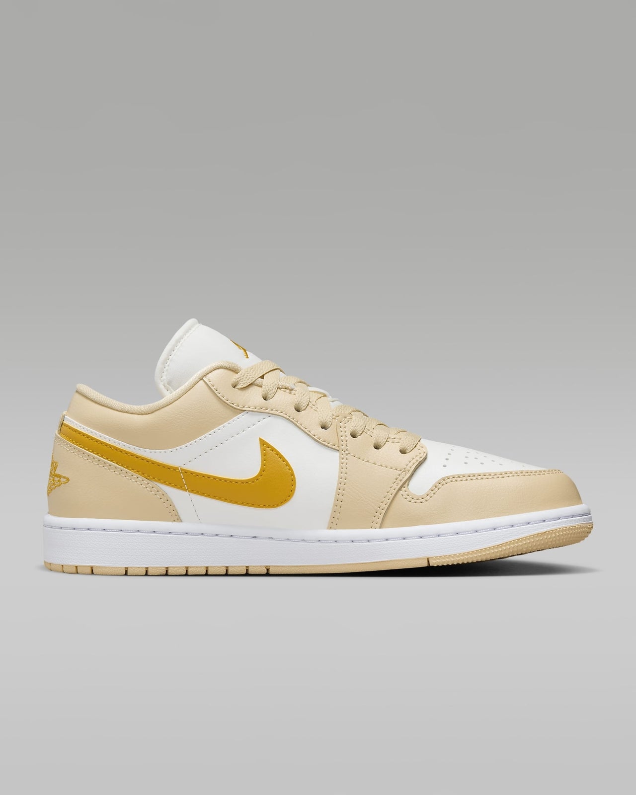 DC0774-170 Nike Air Jordan 1 Low Sail Pale Vanilla White Yellow Ocher (Women's)