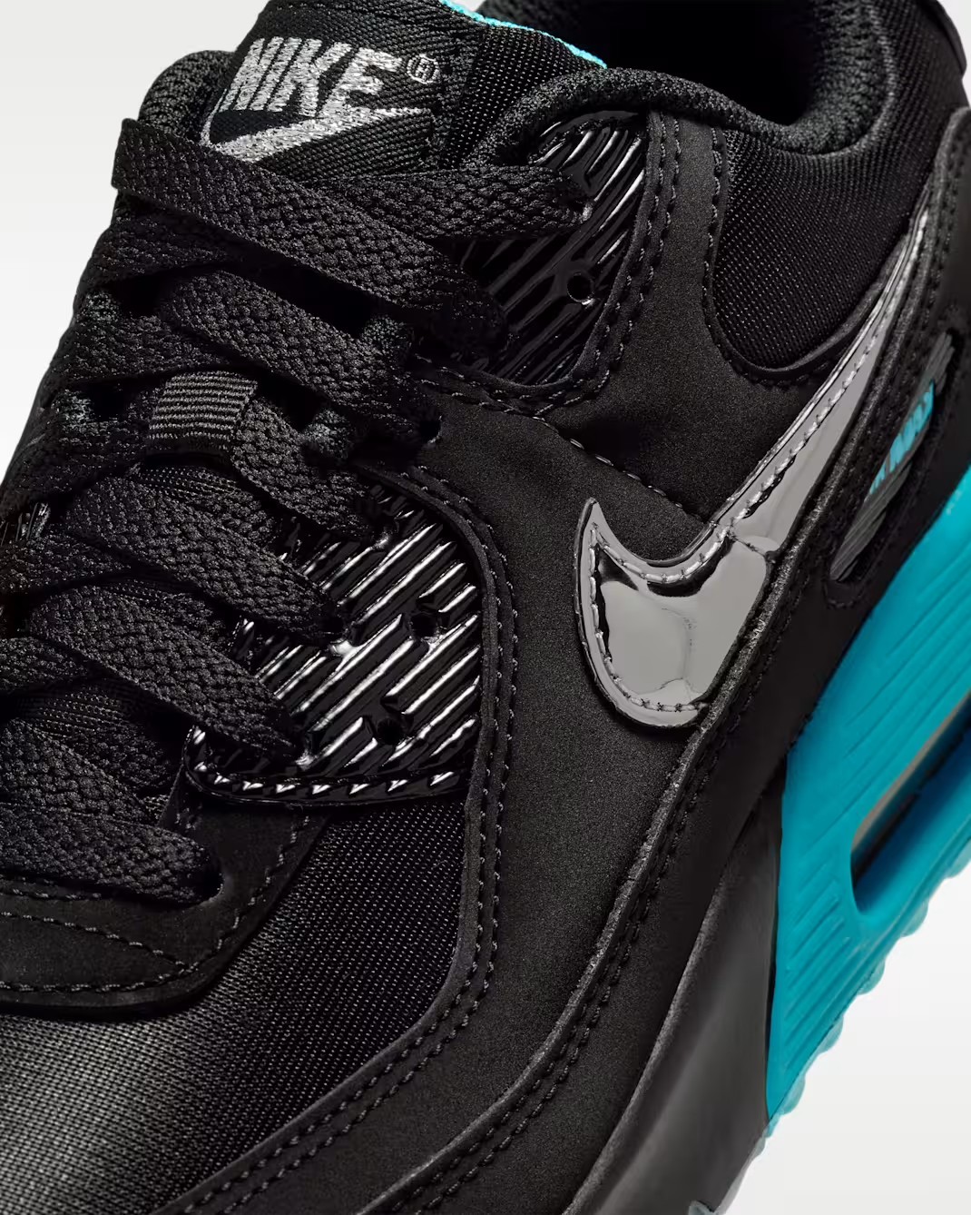 IQ9438-001 Nike Air Max 90 PRM "Black/Gamma Blue" (Men's)