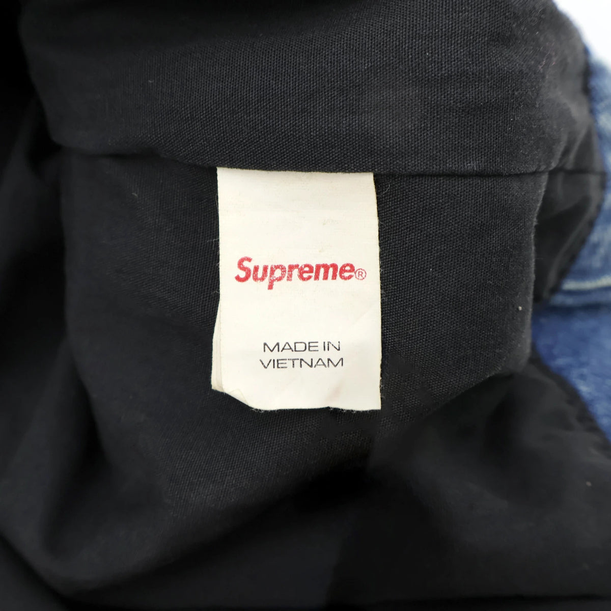 Supreme b.b. Simon Denim Tote Bag Washed Indigo