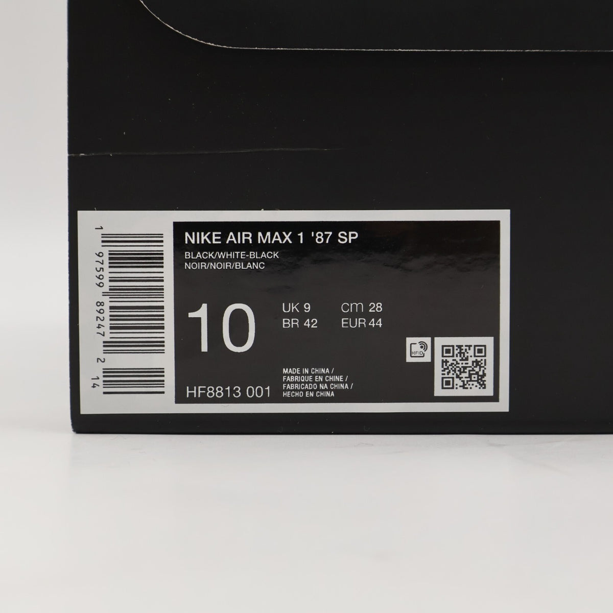 HF8813-001 Supreme Nike Air Max 1 '87 SP Black SS25 Week4 (Men's)