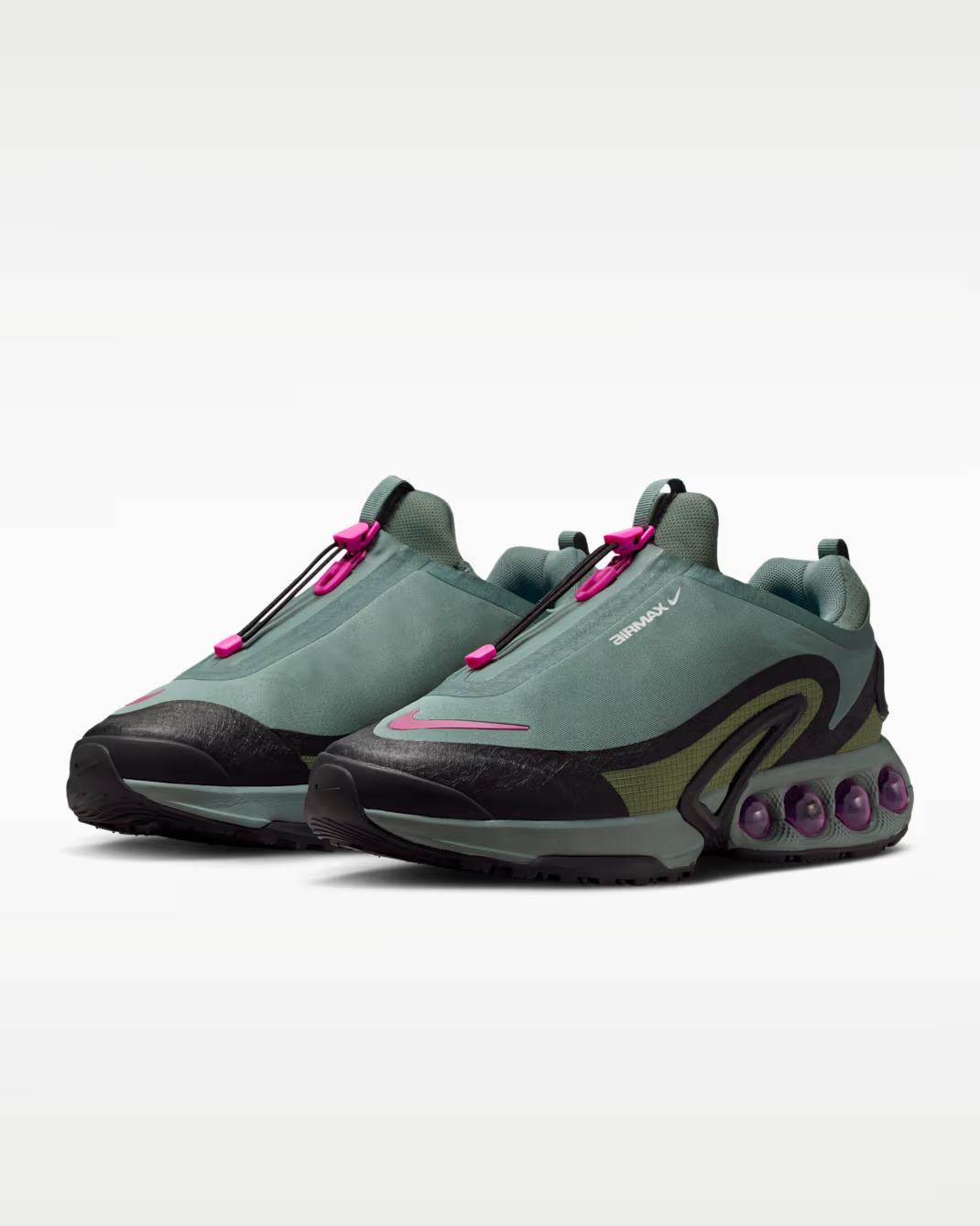 HQ8605-300 Nike Air Max DN Roam Clay Green Sky J Light Olive Black Fire (Men's)