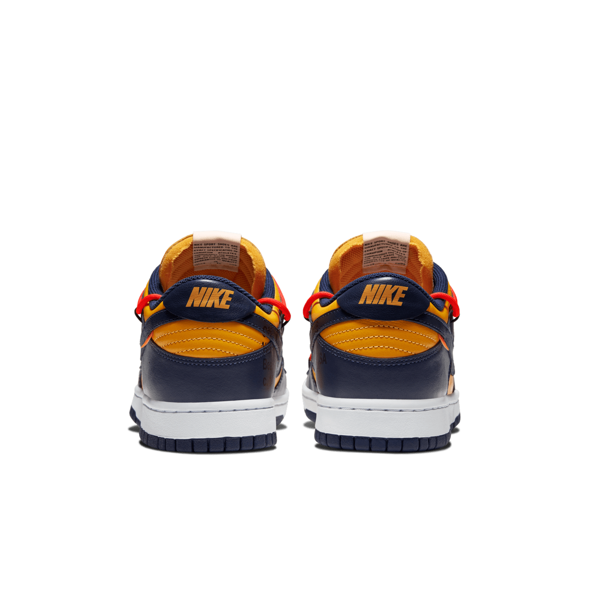 CT0856-700 Off-White Ã Nike Dunk Low LTHR  University GoldMidnight Navy (Men's)