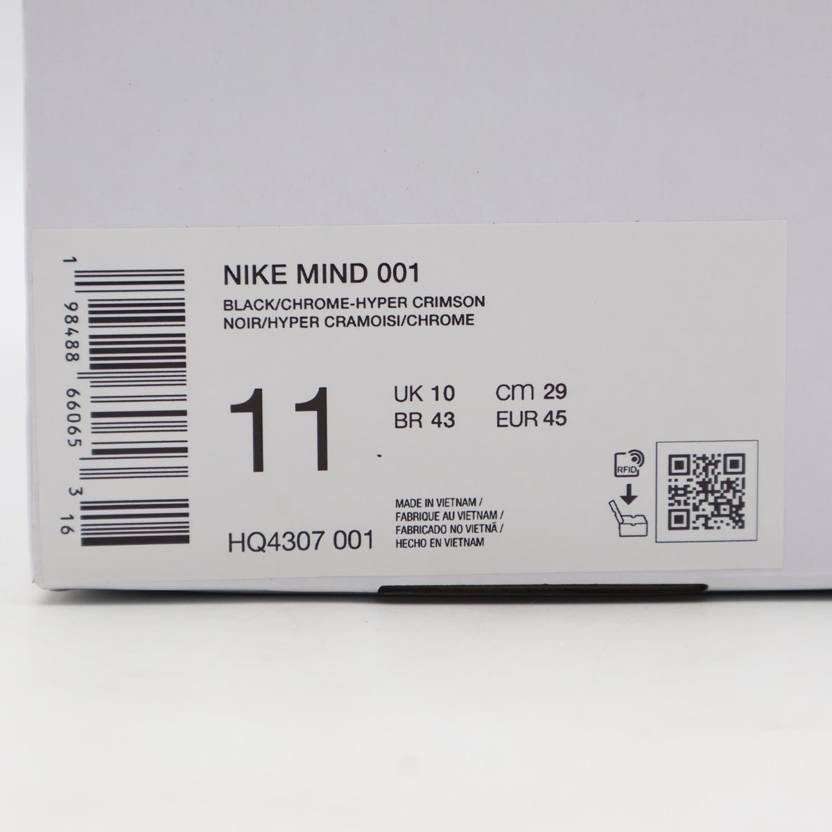 HQ4307-001 Nike Mind 001 Mules Black Hyper Crimson White Chrome (Men's)