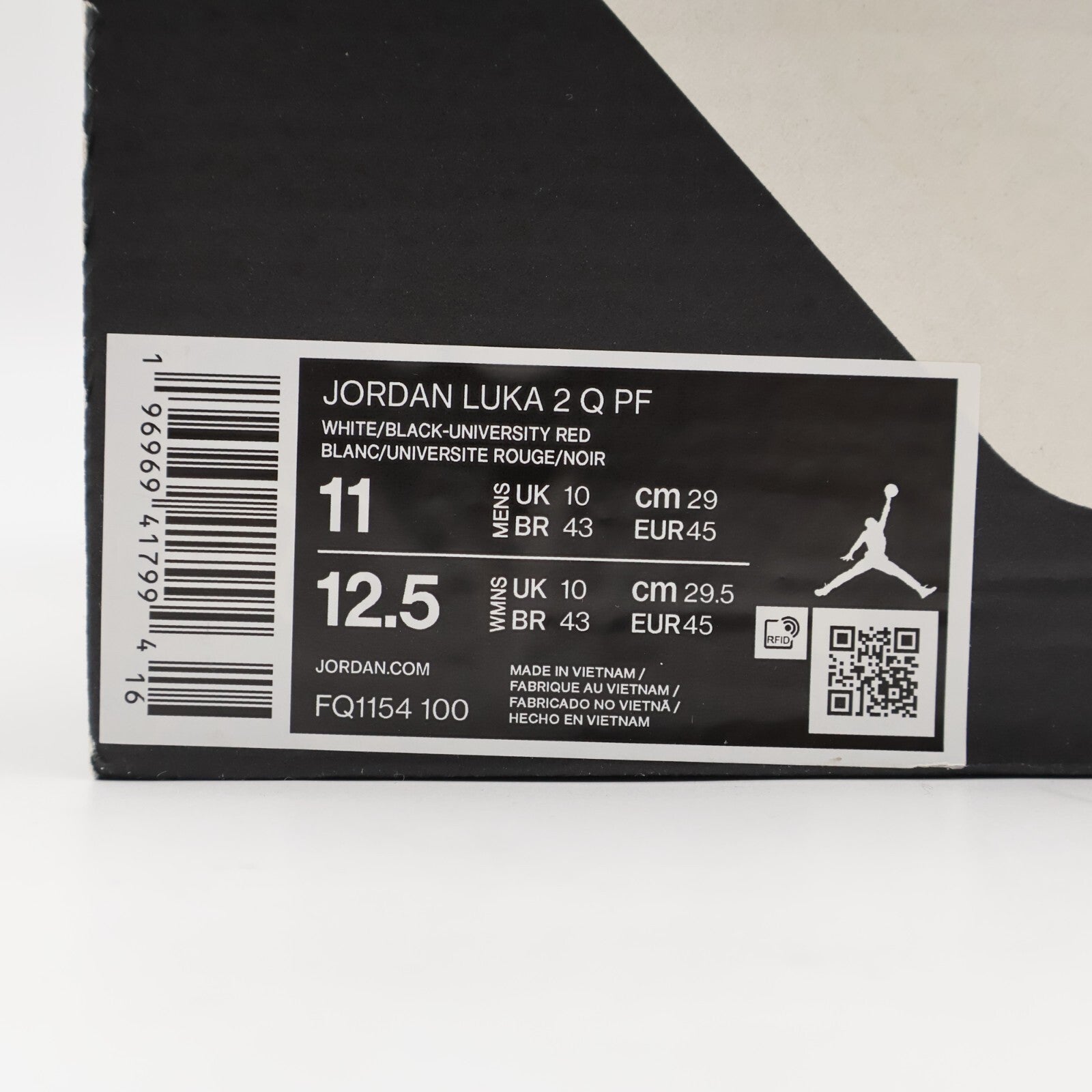 FQ1153-100 / FQ1154-100 Nike Jordan Luka 2 Quai 54 White University Red (Men's)