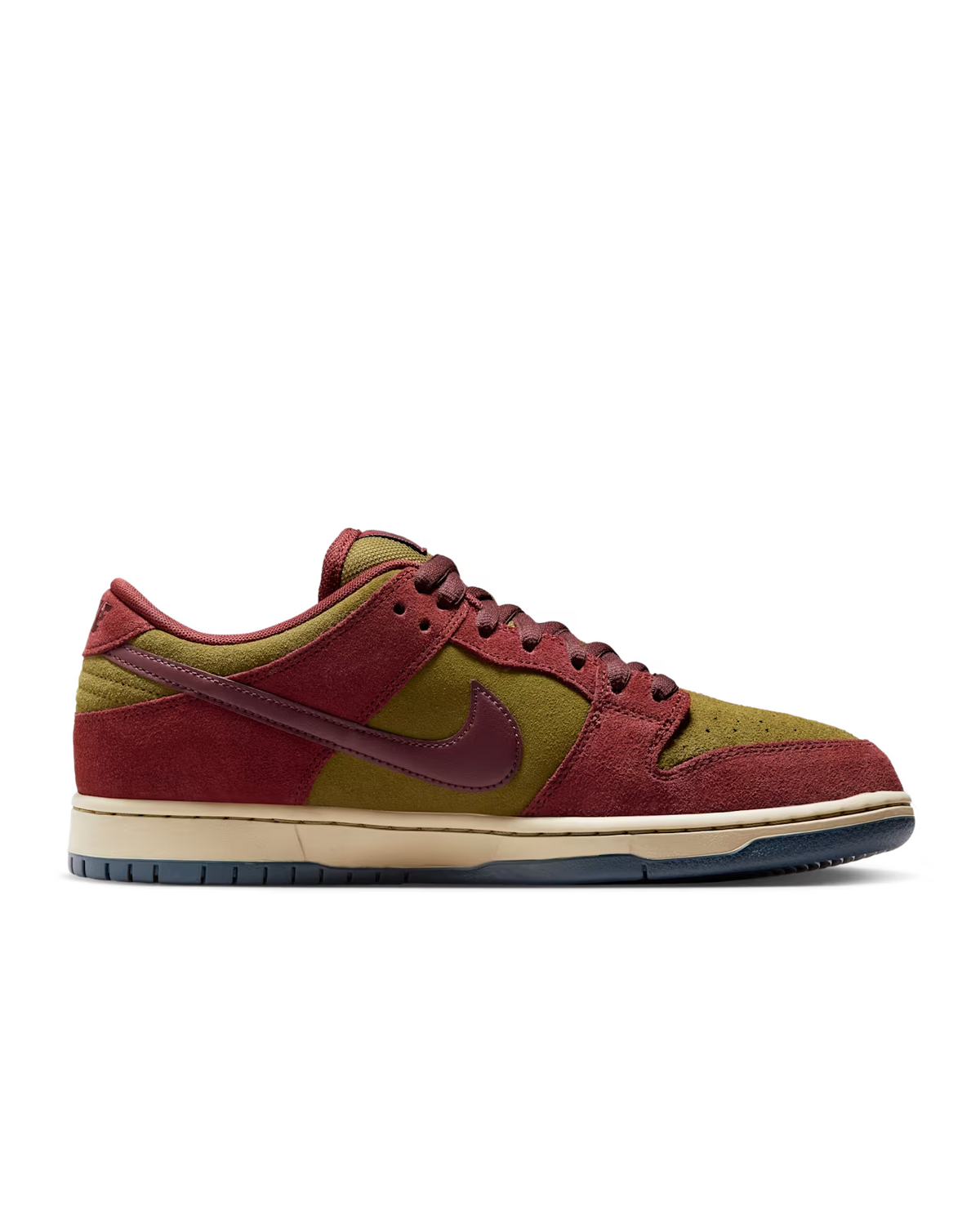 HQ1625-600 Nike SB Dunk Low Pro Dark Team Red and Olive Flak (Men's)