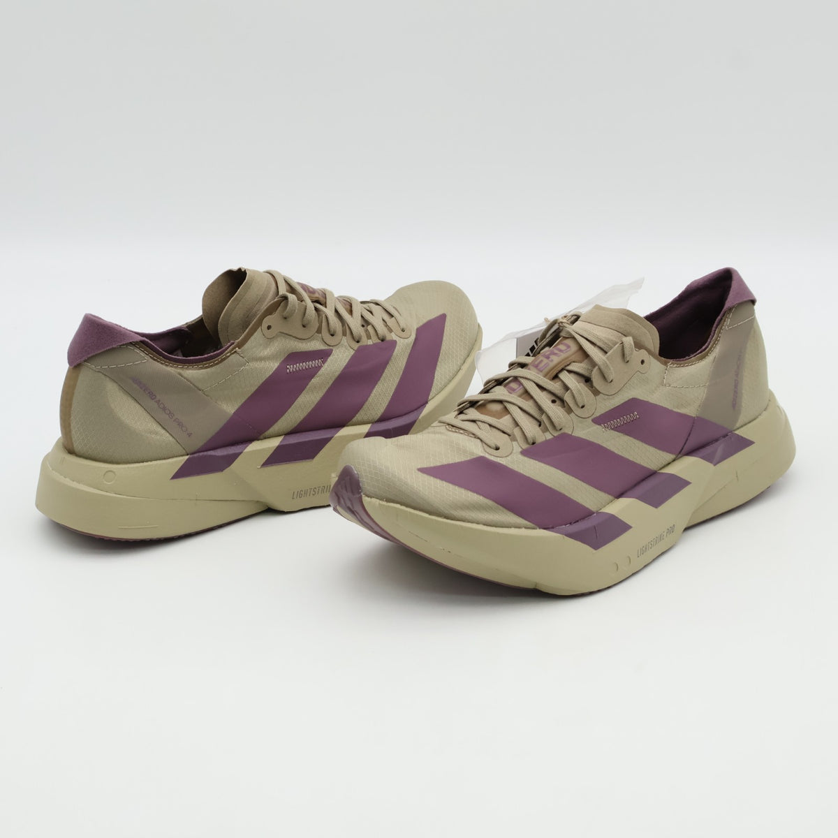 JP6997 adidas Adizero Adios Pro 4 Blanch Cargo Shadow Fig Iron Metallic (Men's)
