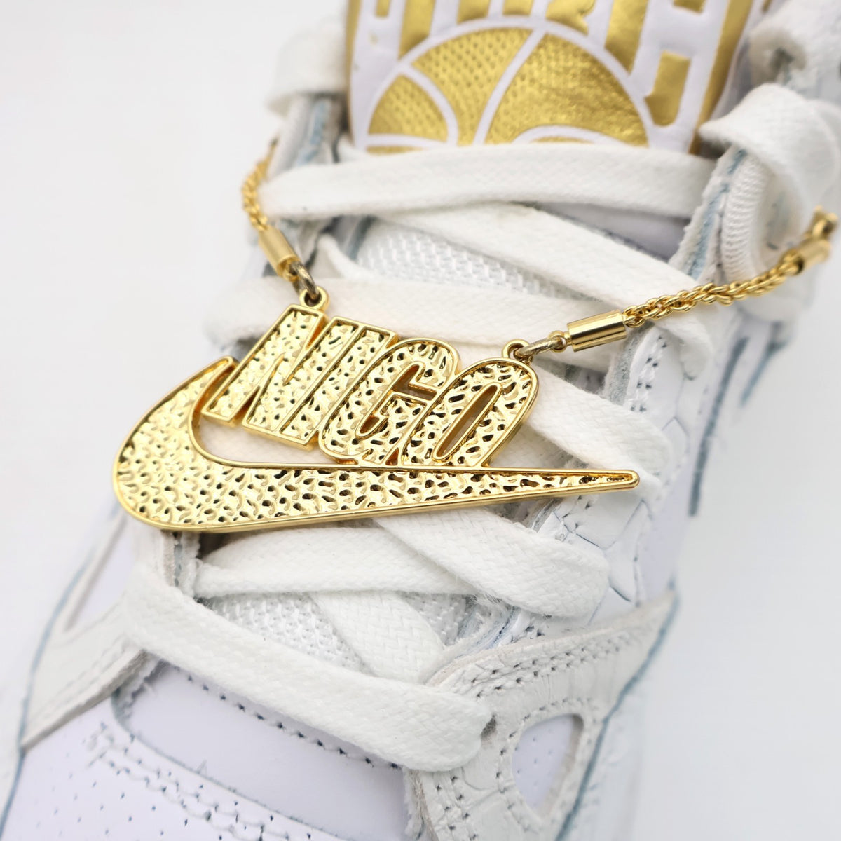 HF7630-100 NIGO Nike Air Force 3 Low White Metallic Gold Heel Logo NIGO (Men's)