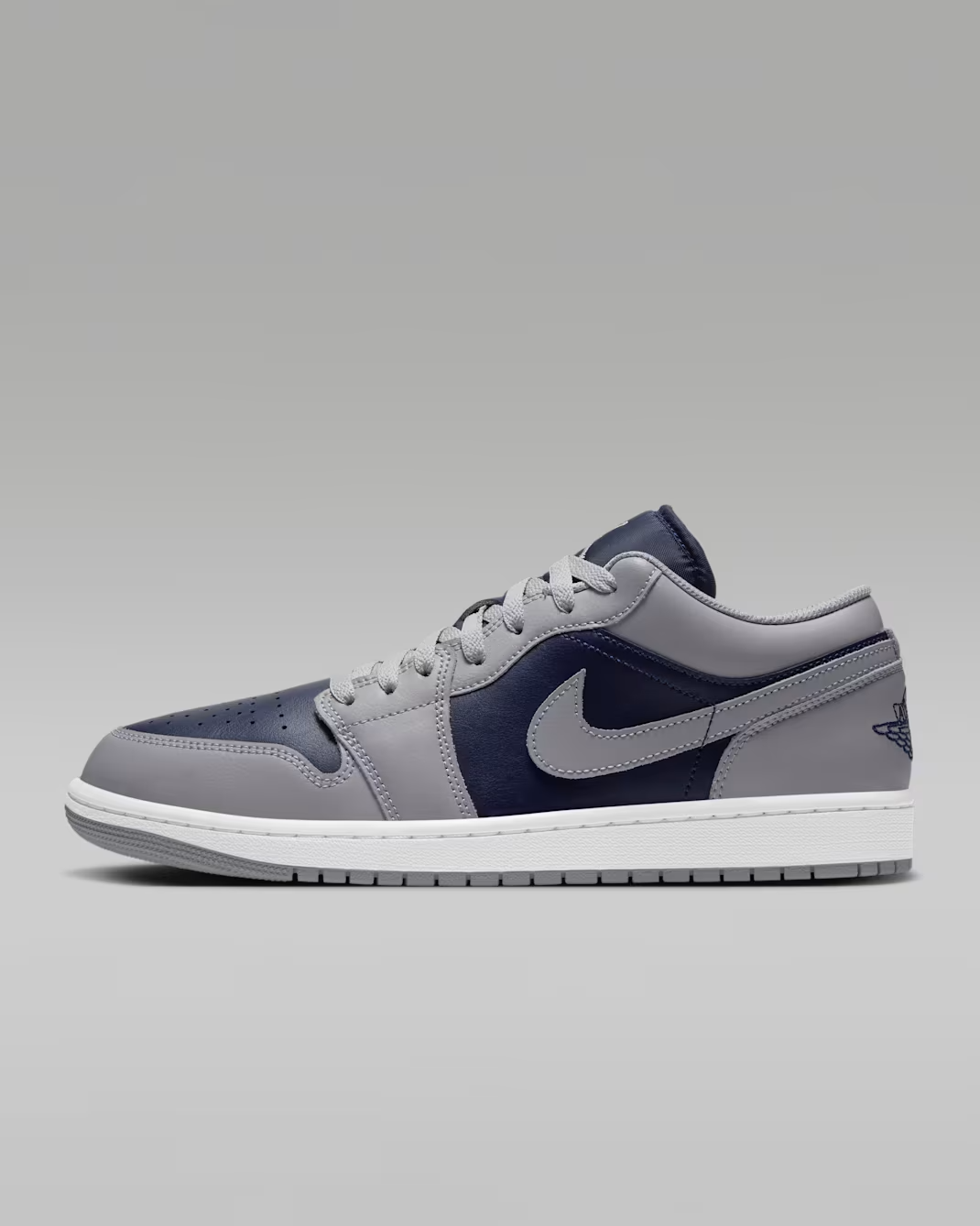 553558-058 Nike Air Jordan 1 Low "Tech Grey/White" (Men's)