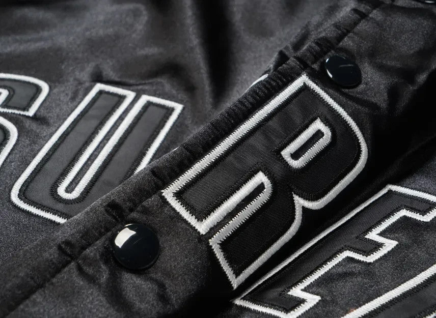 Supreme x Champion Satin Varsity Jacket "Black"