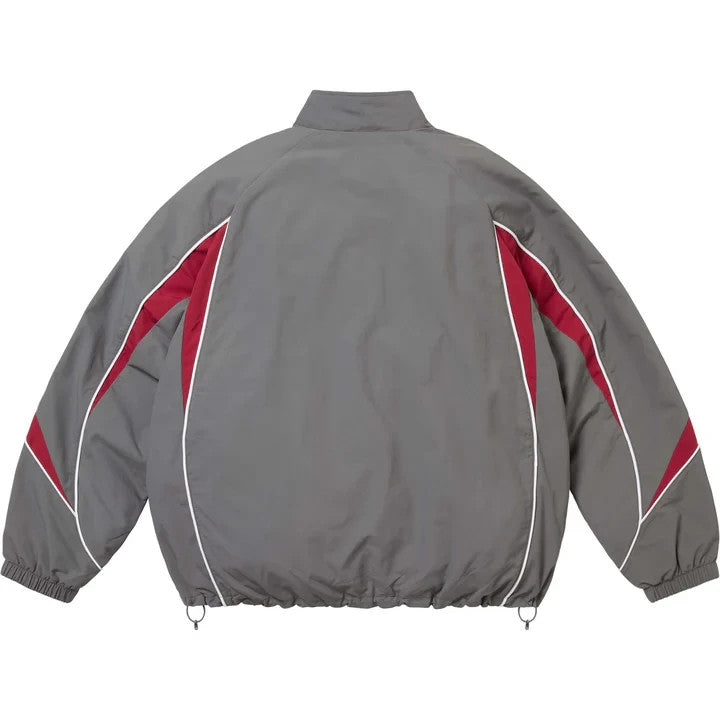 Supreme Contrast Piping Track Jacket Grey