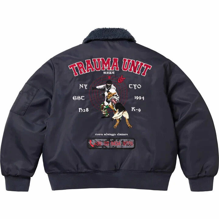 Supreme AOI Nylon Bomber Jacket Navy