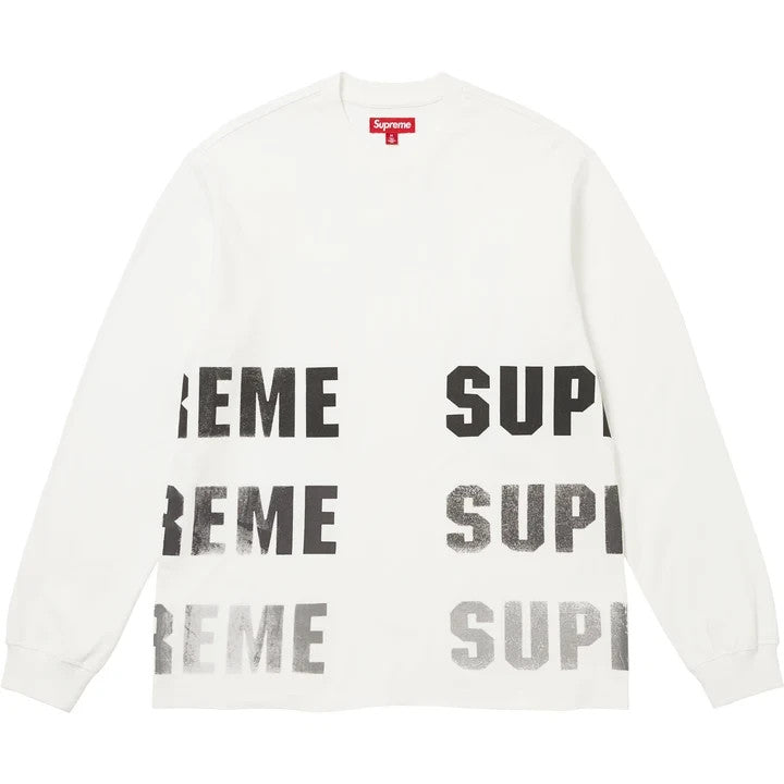 Supreme Reflective L/S Top White