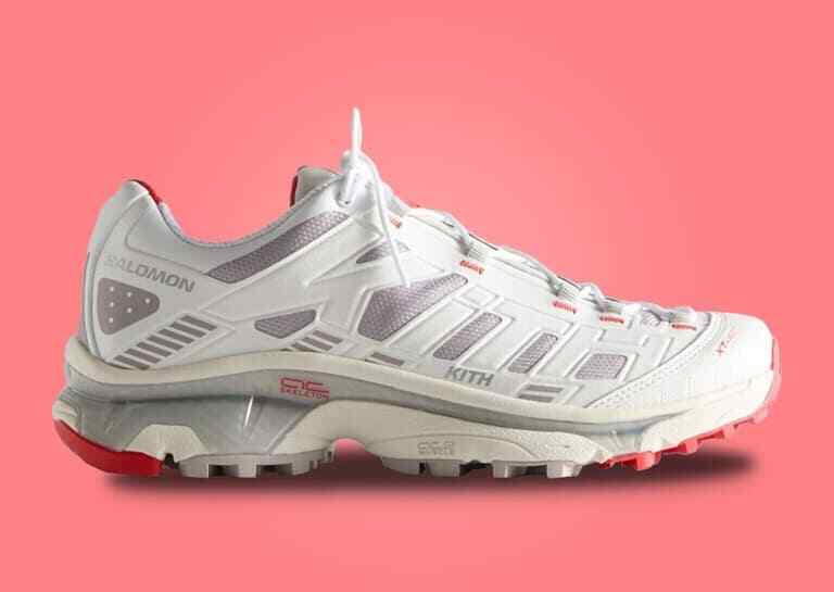 L47771800 KITH Salomon XT-4K Bright White Ashes of Roses Fiery Red (Men's)