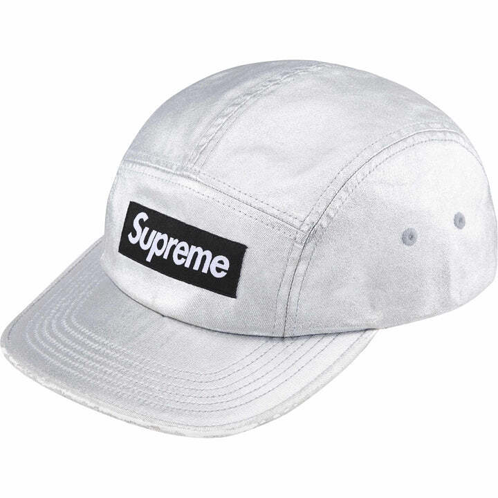 Supreme Washed Chino Twill Camp Cap Silver