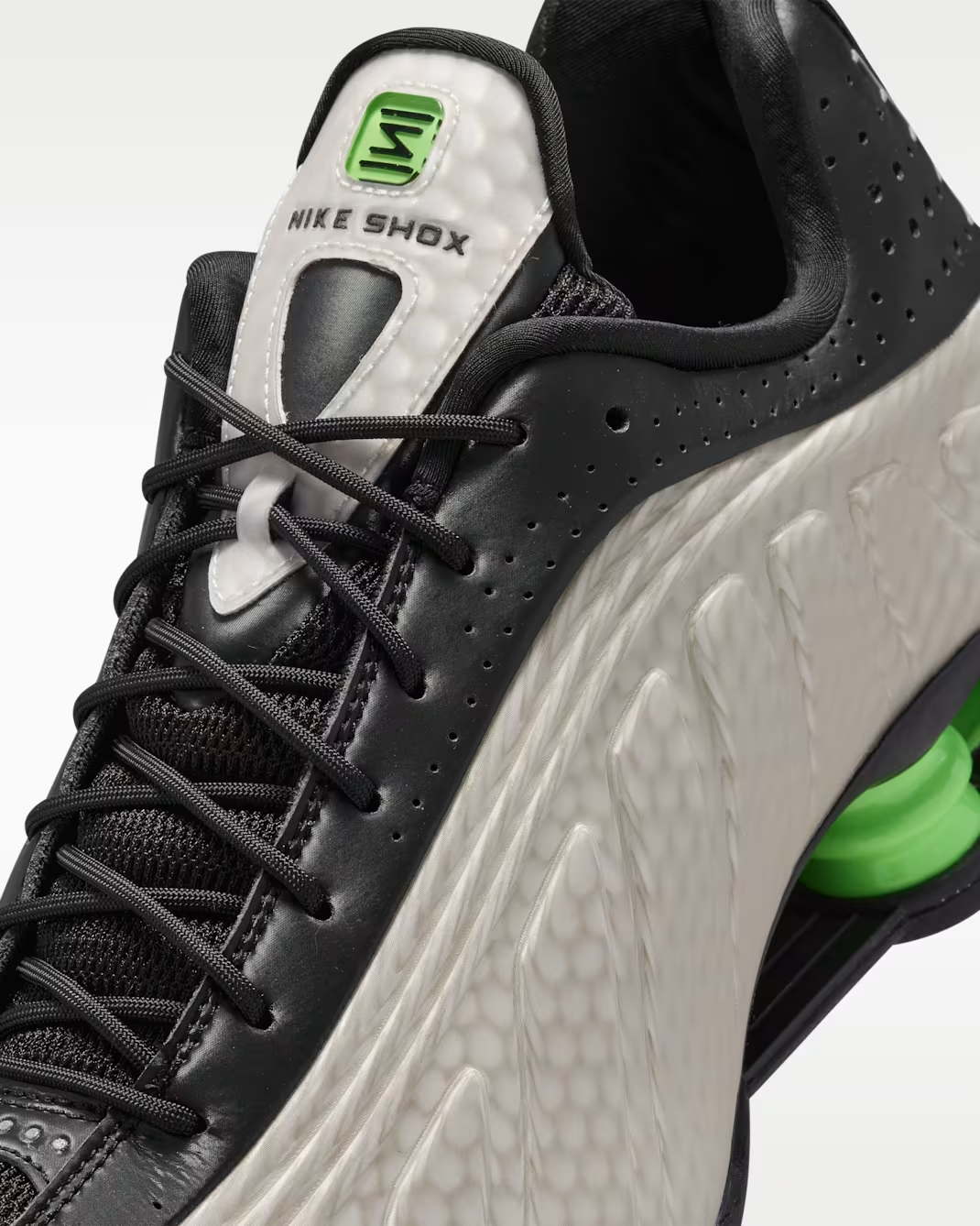 IR1946-001 Nike Shox R4 SP "Black and Lime Glow" (Men's)