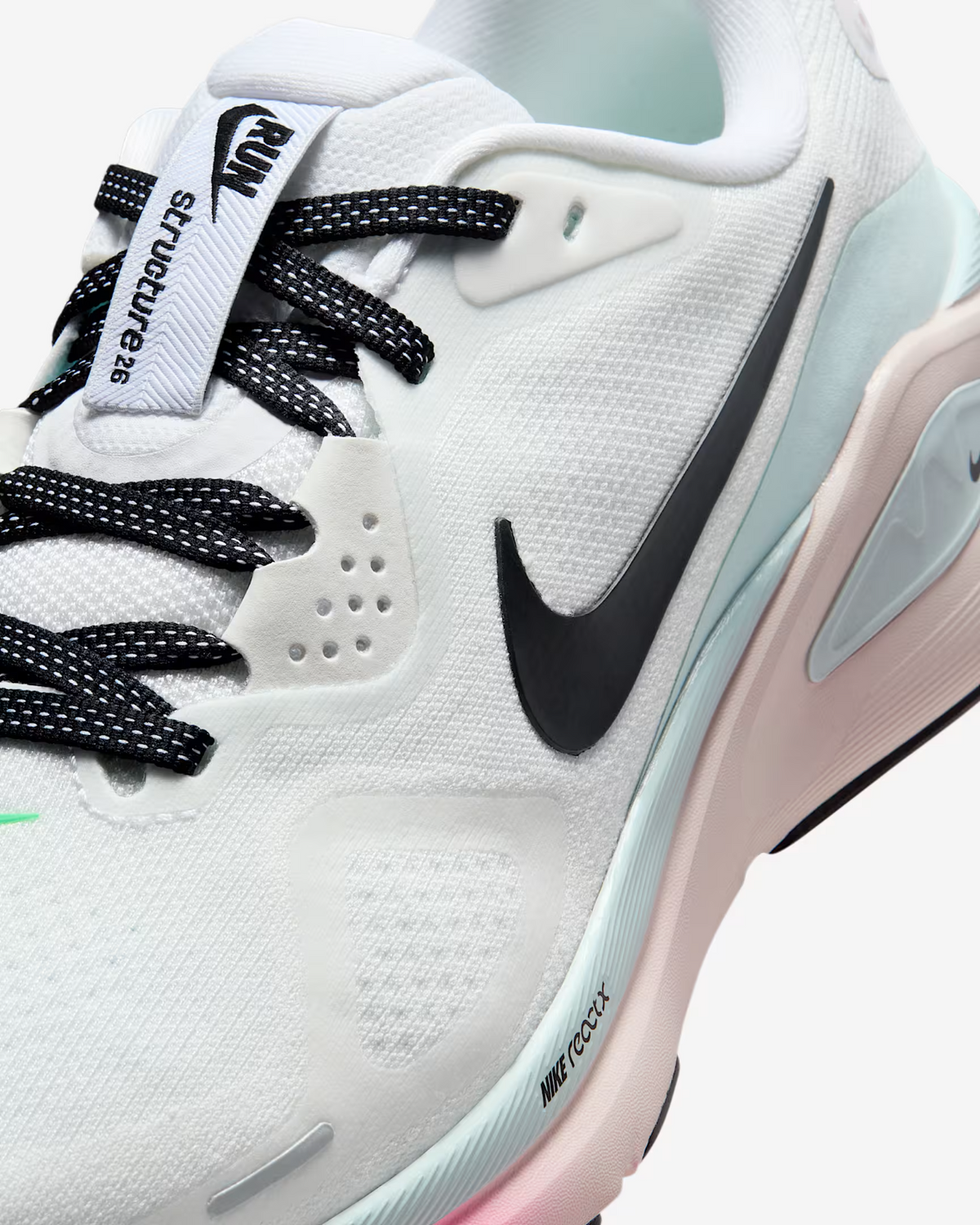 HJ1101-110 Nike Structure 26 White Glacier Ice Hyper Pink Black (Women's)