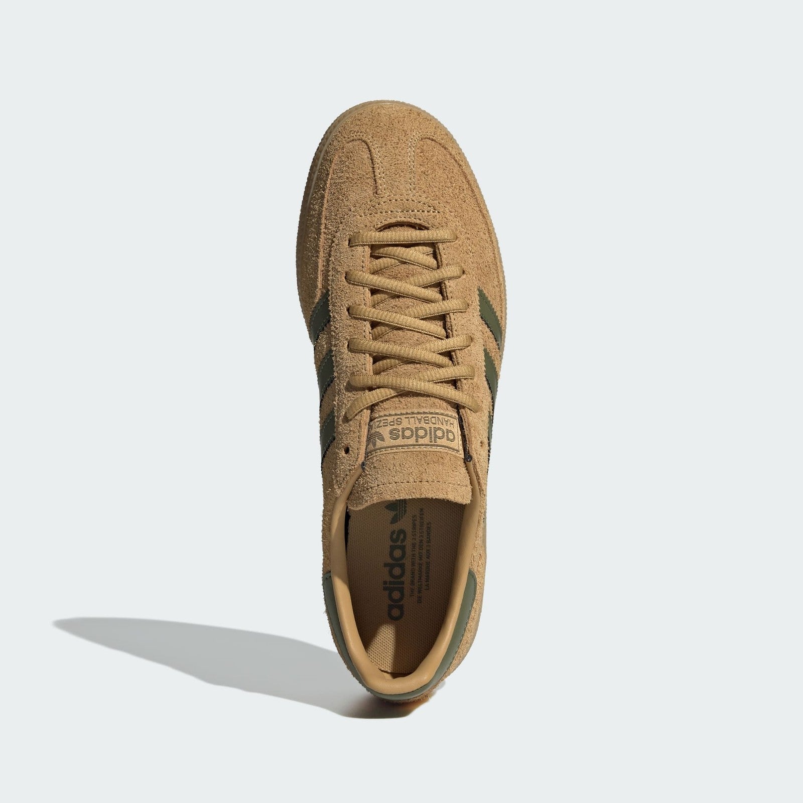 JQ8298 adidas Handball Spezial Golden Beige Focus Olive Gum (Men's)