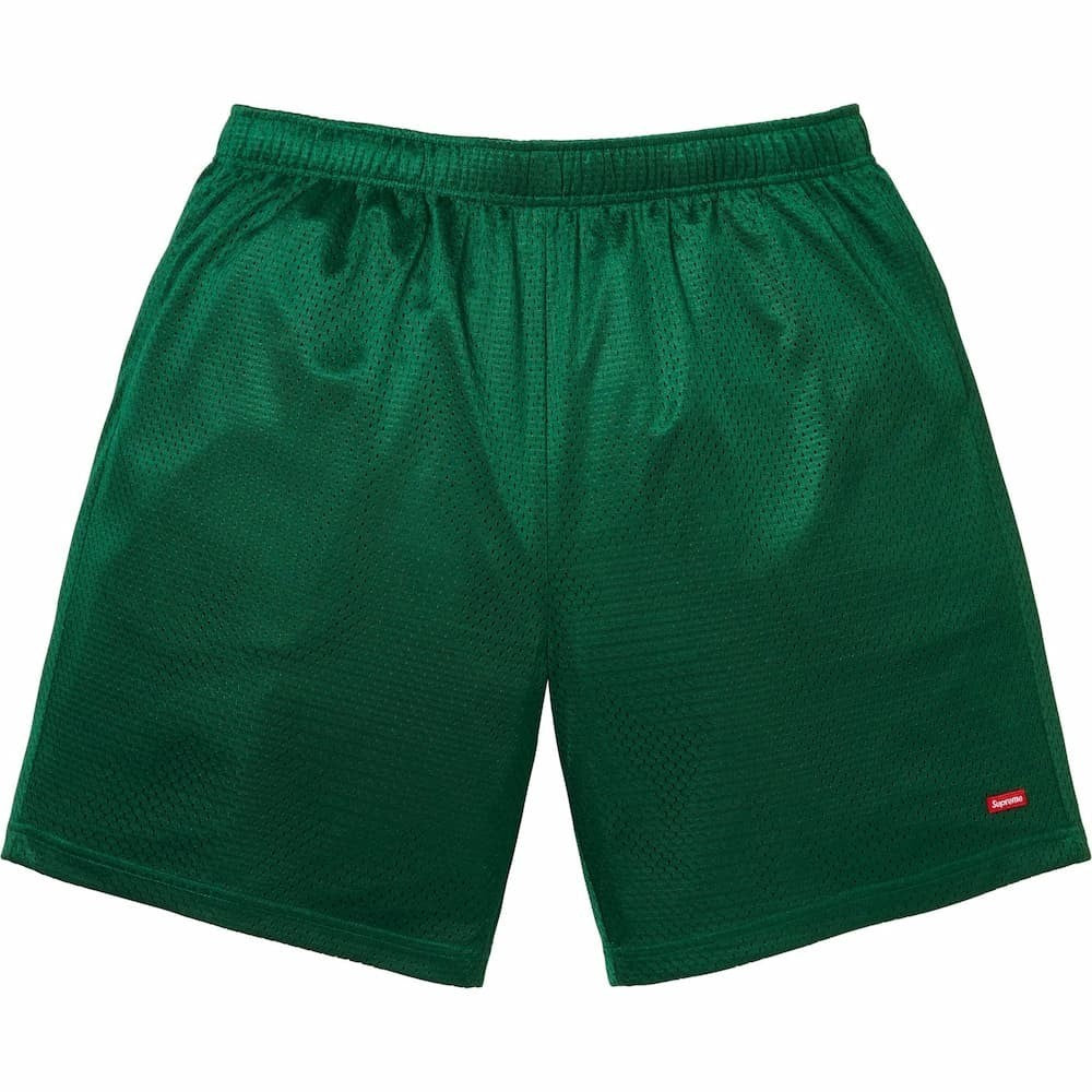 824005 Supreme Small Box Baggy Mesh Short Green