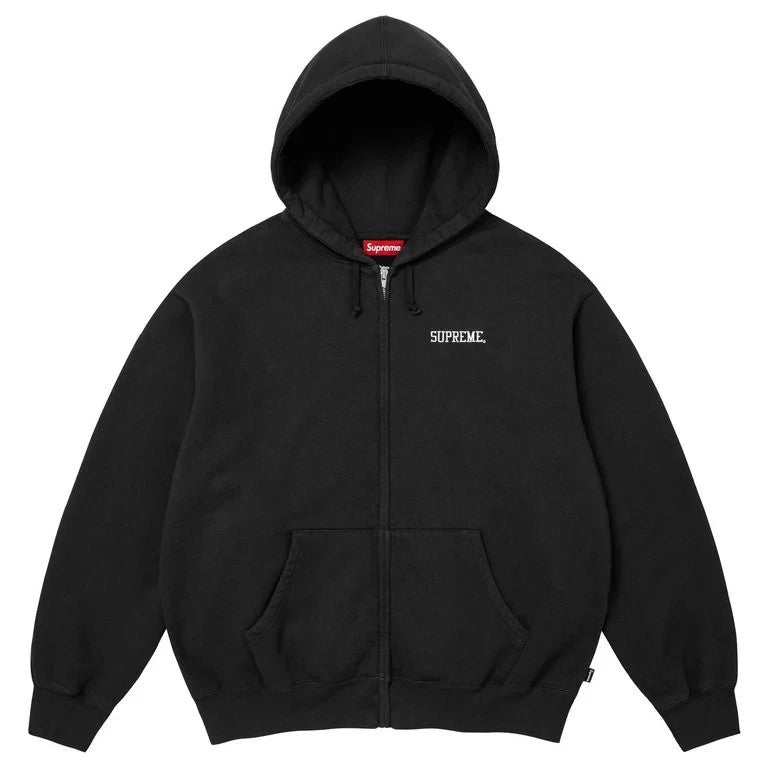 Supreme Blessed Applique Zip Up Hooded Sweatshirt Black