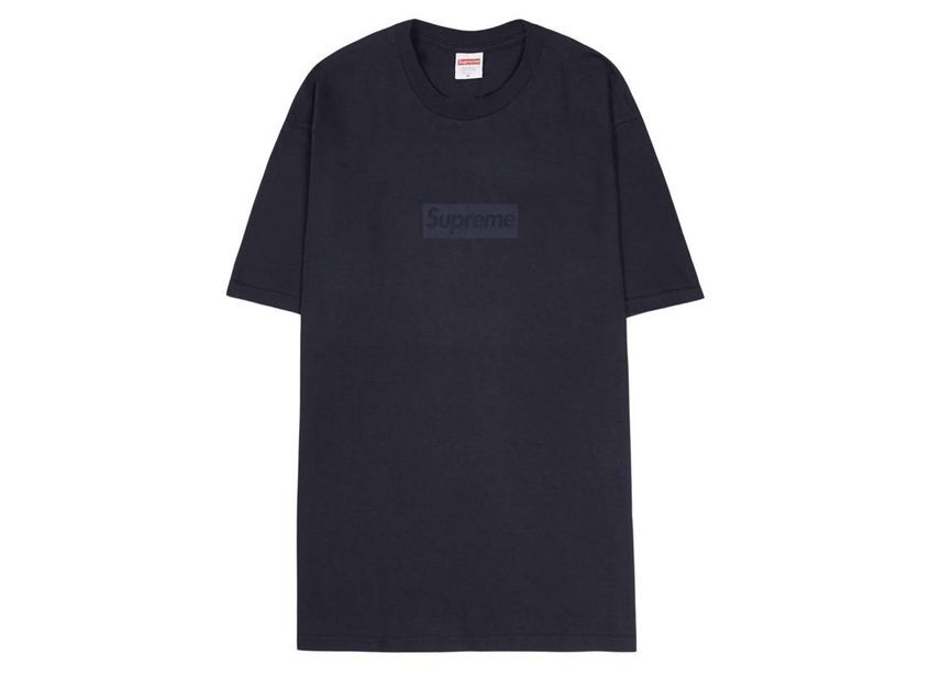 Supreme Tonal Box Logo Tee Navy