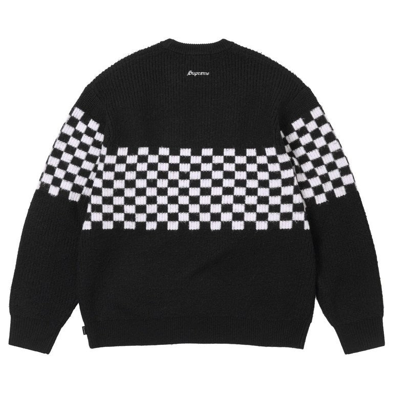 Supreme Checkerboard Pilled Sweater Black