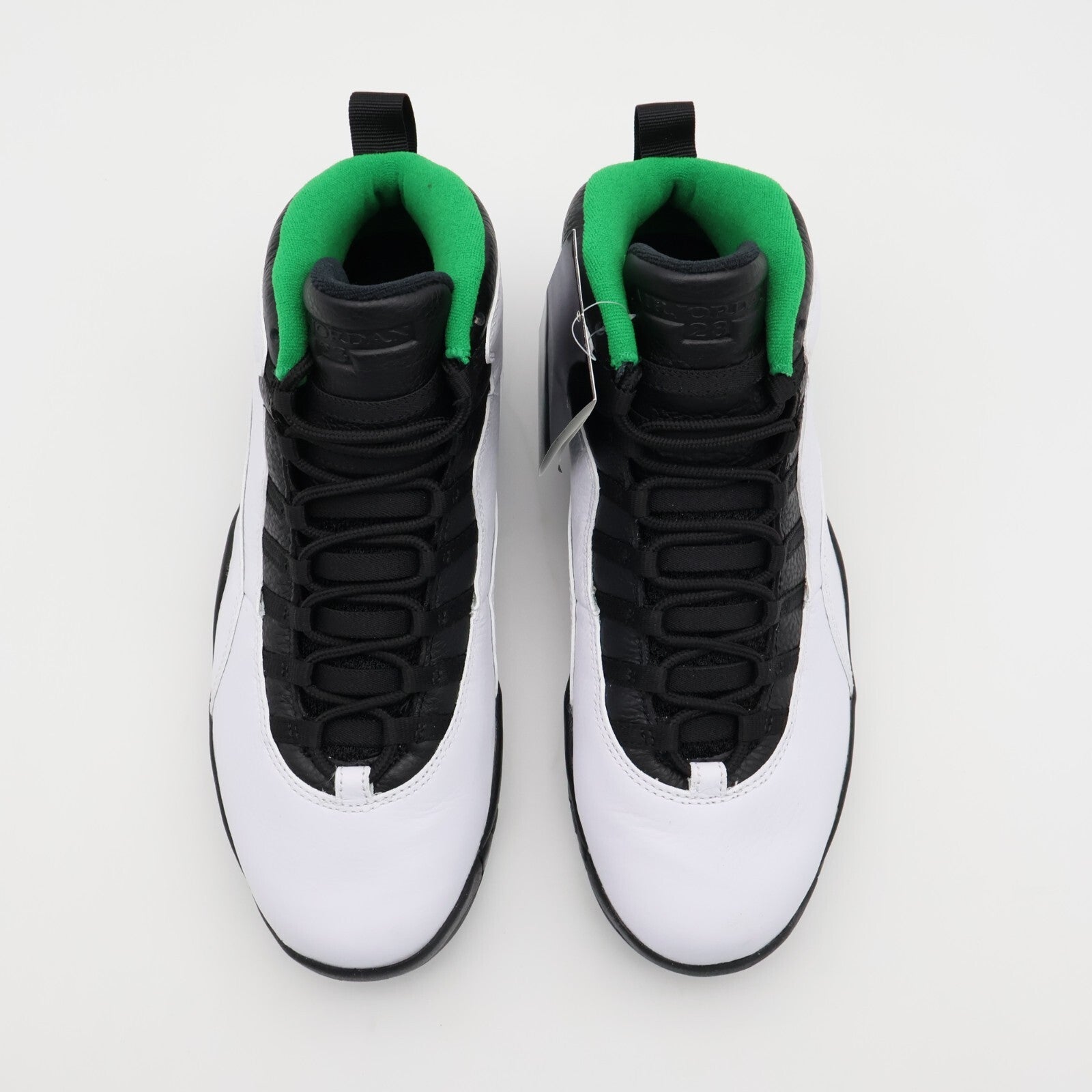 310805-137 Nike Air Jordan 10 Retro Seattle Super Sonics Pine Green White Black