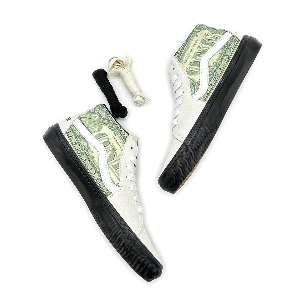SUP-VANS-23SS-SGM-W Supreme Ã Vans Doller Skate Grosso Mid White