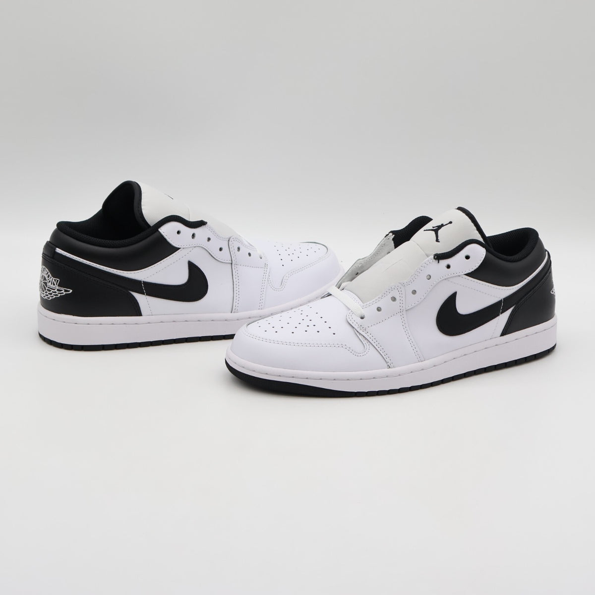 553558-132 Nike Air Jordan 1 Low White Black (Men's)