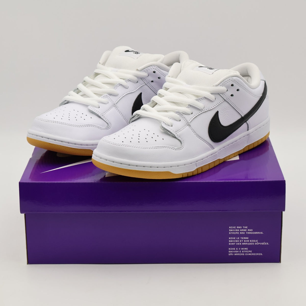 CD2563-101 Nike Dunk Low SB White Gum Black Gum Light Brown (Men's)