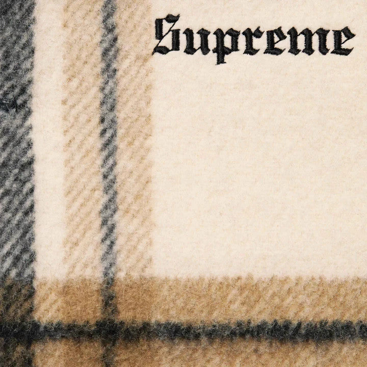 Supreme Plaid Car Coat Cream