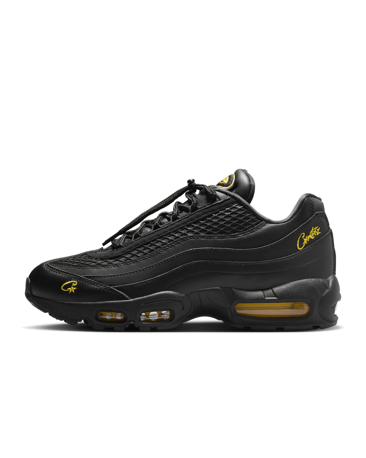 FB2709-003 Corteiz Nike Air Max 95 Black and Tour Yellow (Men's)