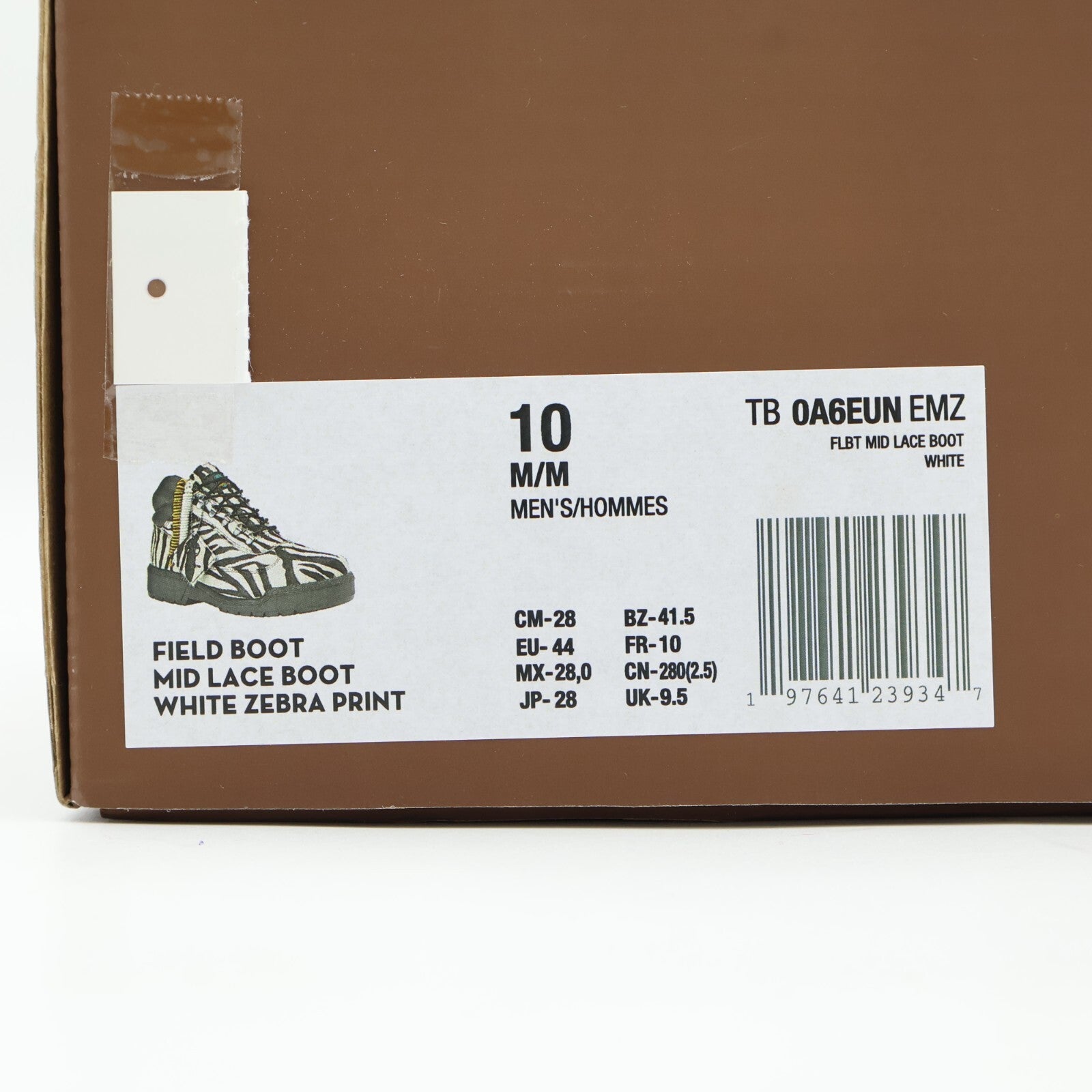 TB0A6EUNEMZ Supreme Timberland Field Boot Zebra FW24 Week13 (Men's)