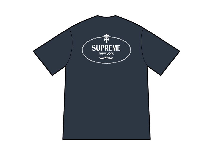Supreme Crest Tee Navy