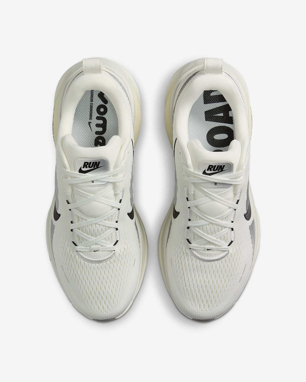 HM6804-101 Nike Vomero 18 Summit White Coconut Milk Coconut Milk Black (Women's)