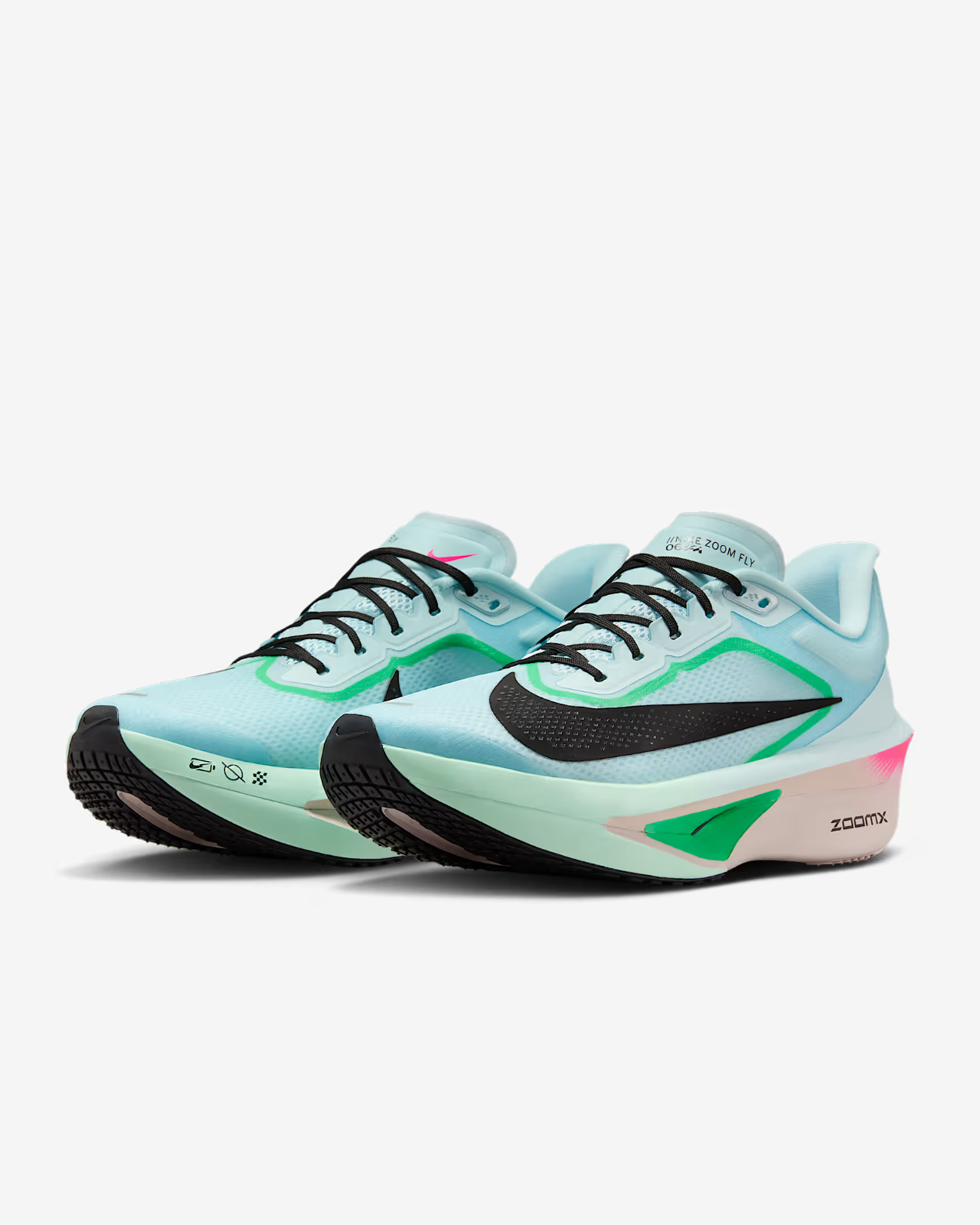 FN8454-402 Nike Zoom Fly 6 Glacier Ice Hyper Pink Green Shock Black (Men's)