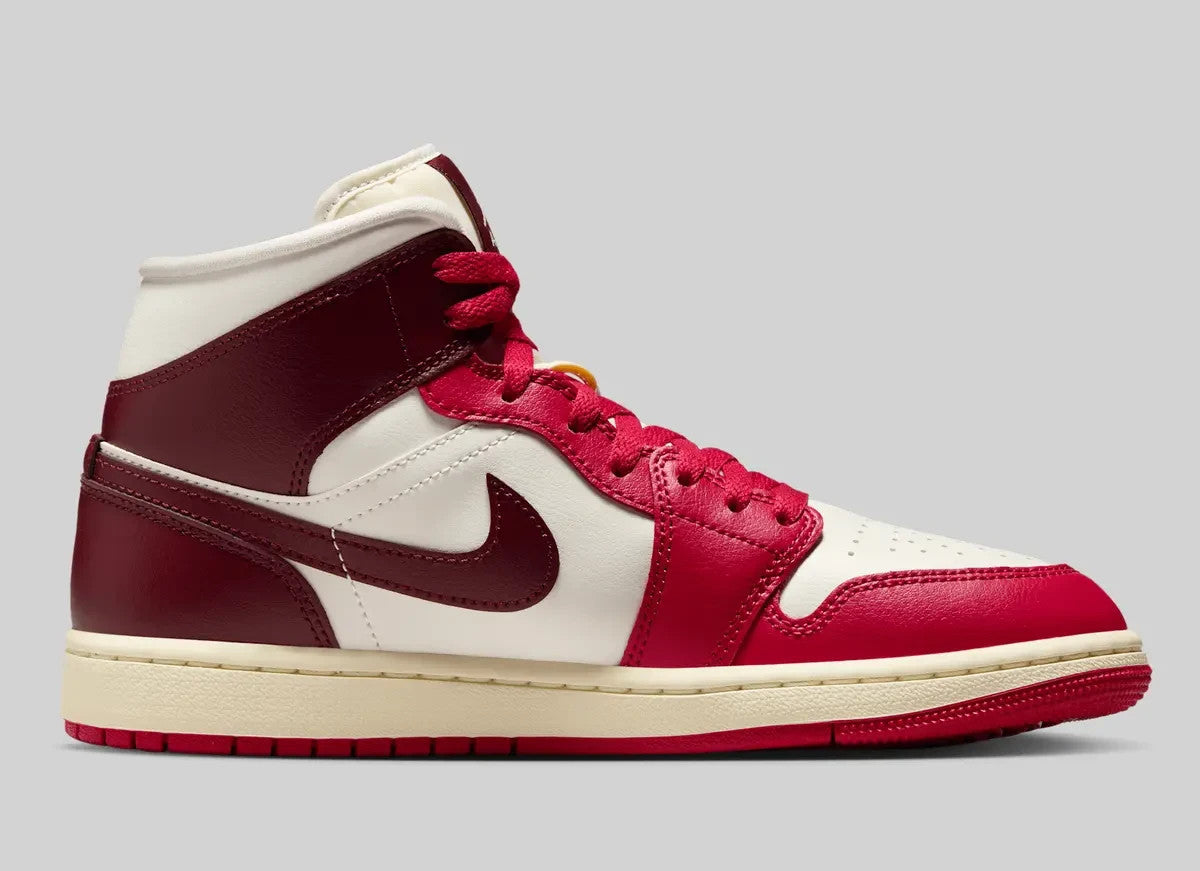 BQ6472-119 Nike Women's Air Jordan 1 Mid Mystic Hibiscus (Women's)