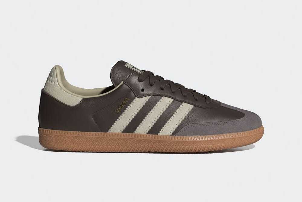 ID1481 adidas Originals Samba OG Brown Putty Grey Gold Metallic (Men's)