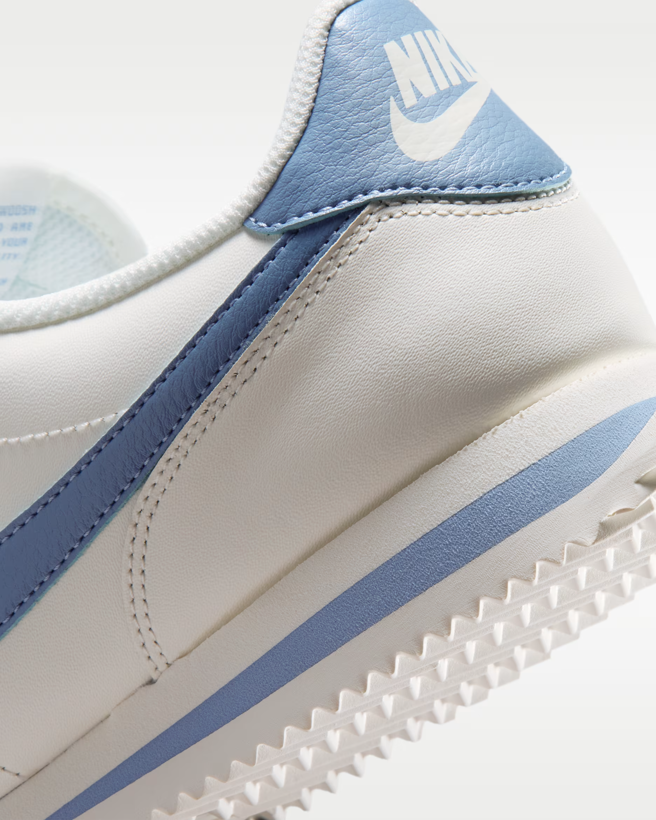 DN1791-119 Nike Cortez Leather "Sail/Work Blue" (Women's)