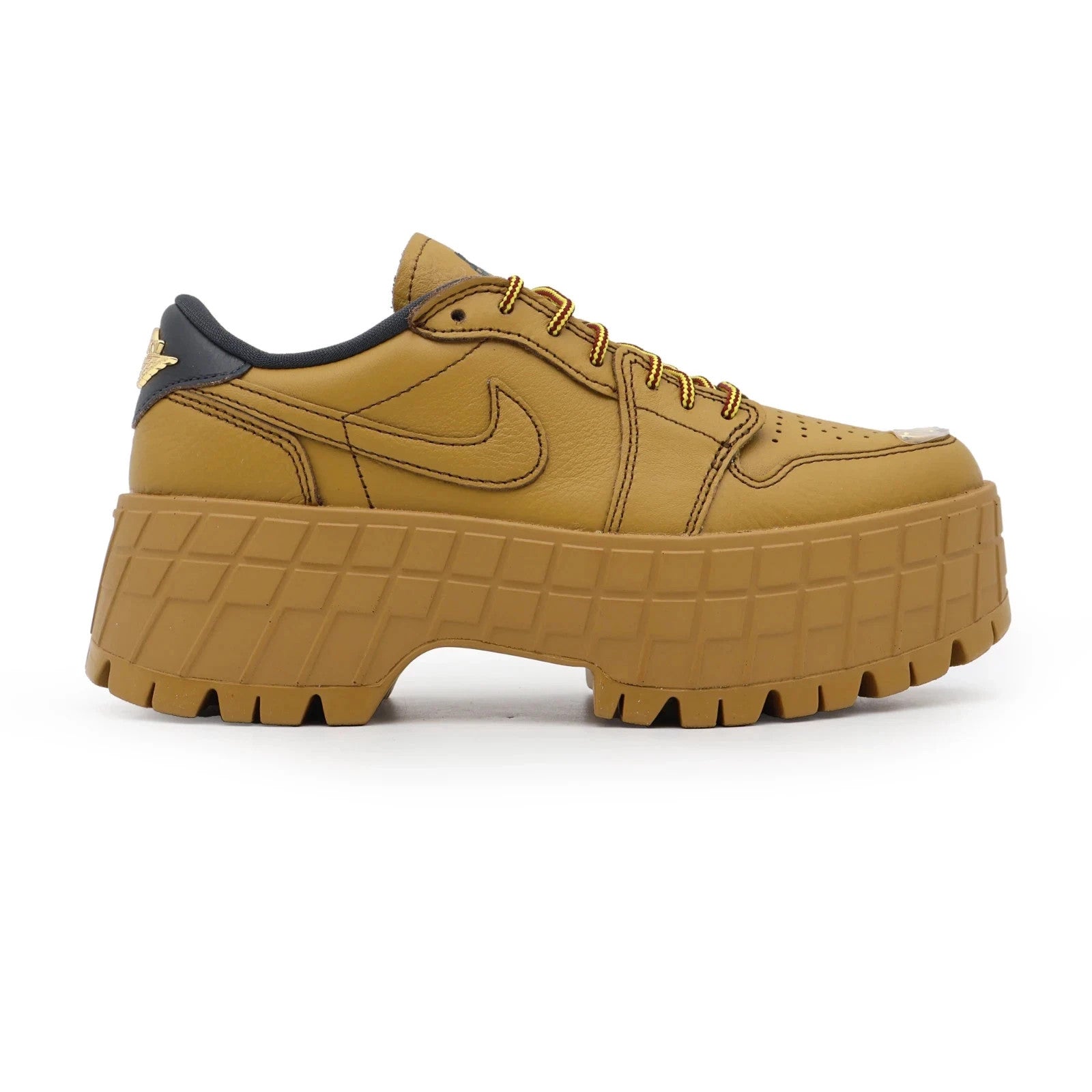 HF3184-700 Nike Air Jordan 1 Brooklyn Low Wheat Team Red Metallic Gold (Women's)