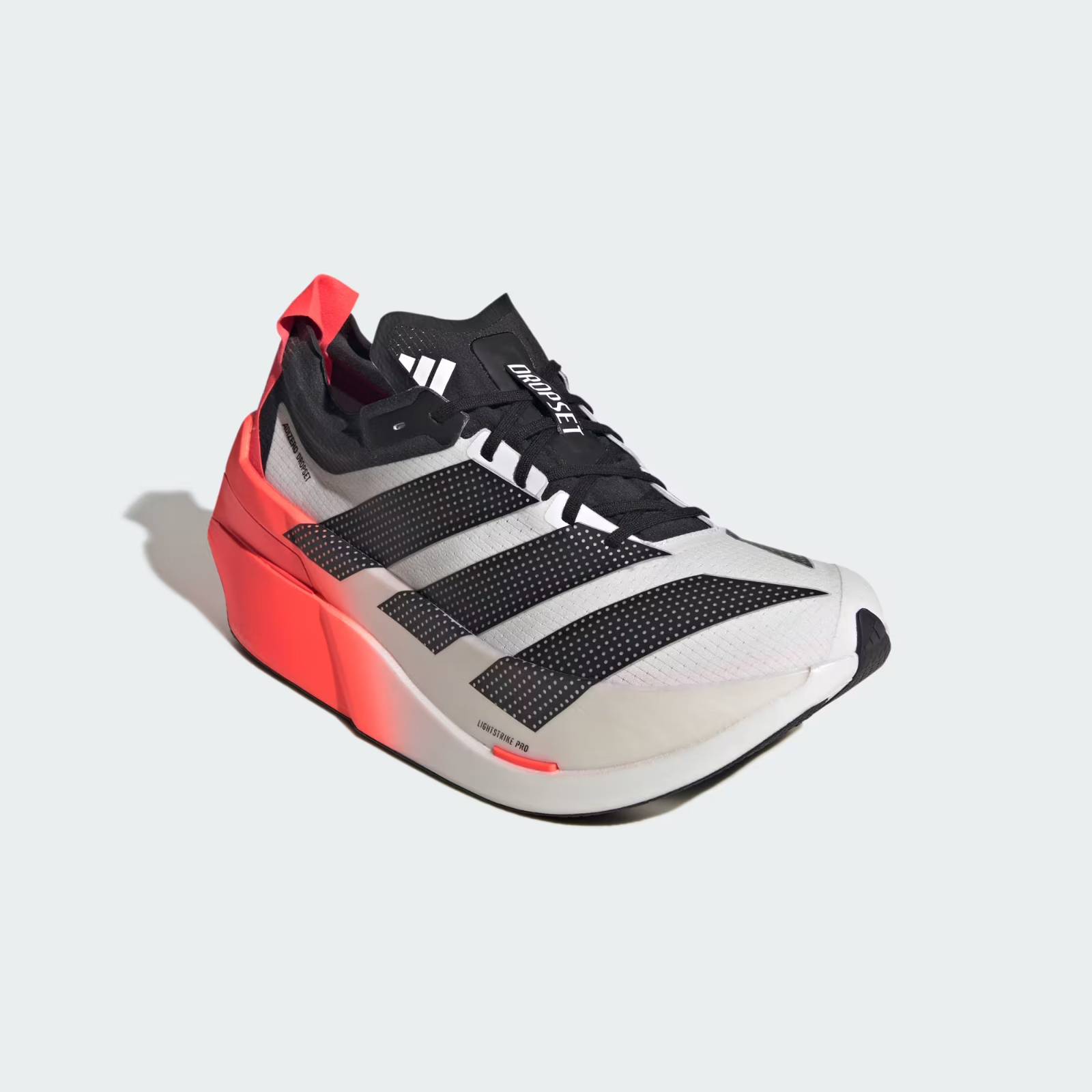 LA6218 adidas Adizero Dropset Elite "Cloud White/Solar Red/Core Black" (Men's)