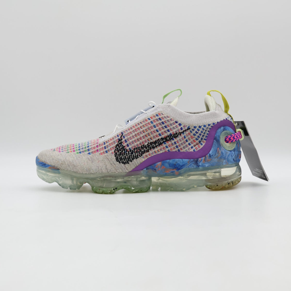 CJ6740-001 Nike Air Vapormax 2020 Flyknit Pure Platinum Multi Color Black (Men's