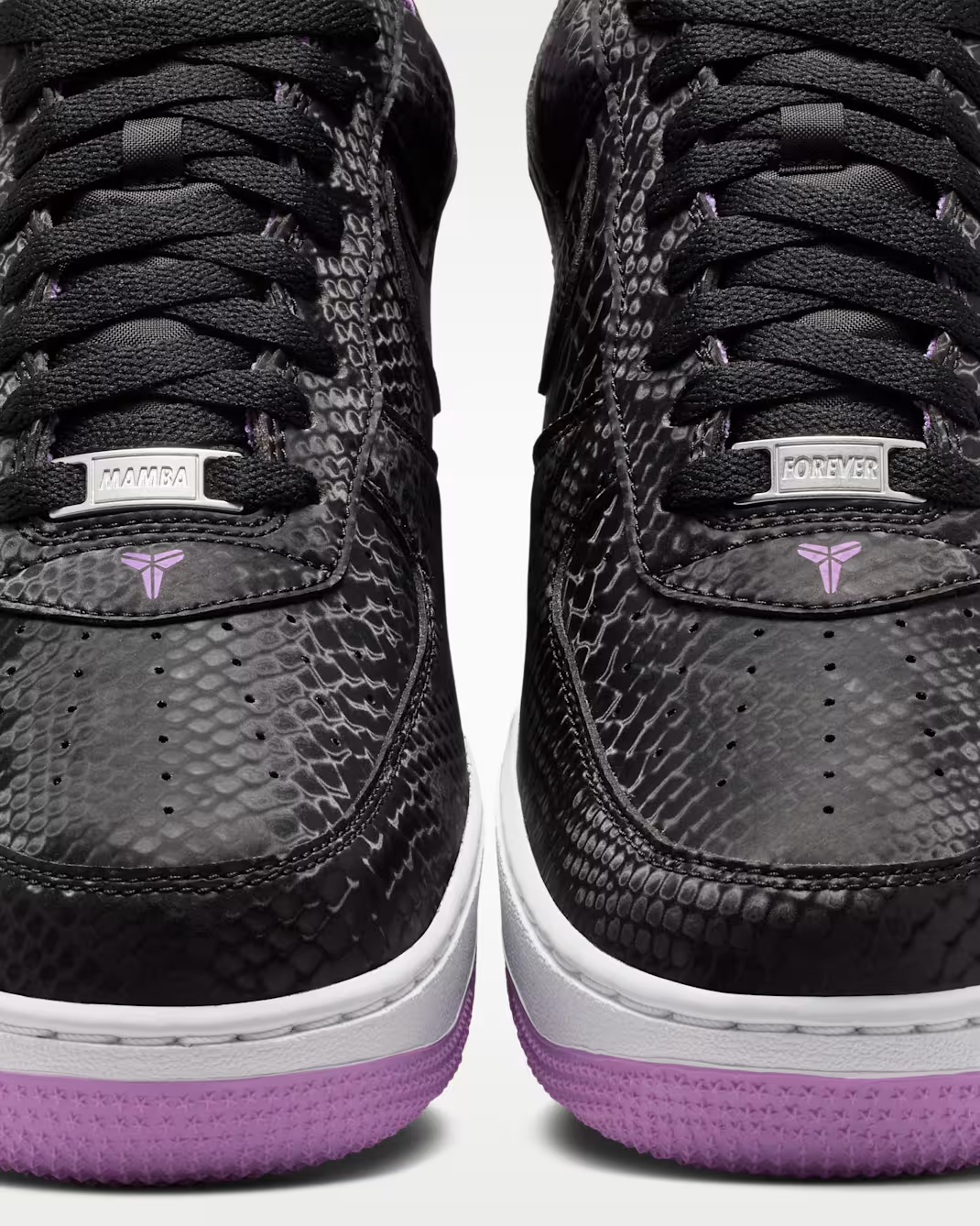 IB0018-007 Kobe Bryant Ã Nike Air Force 1 Low "Black/Purple Stardust" (Men's)
