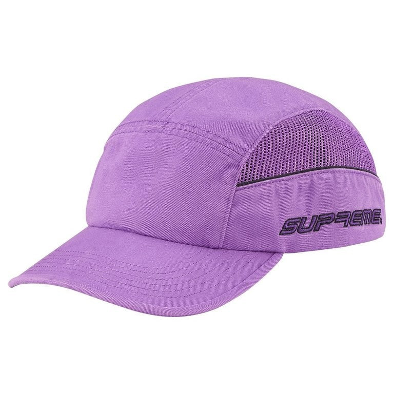 Supreme Side Mesh Piping Camp Cap Light Purple