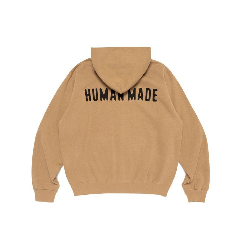 HUMAN MADE Classic Zip-Up Hoodie Beige