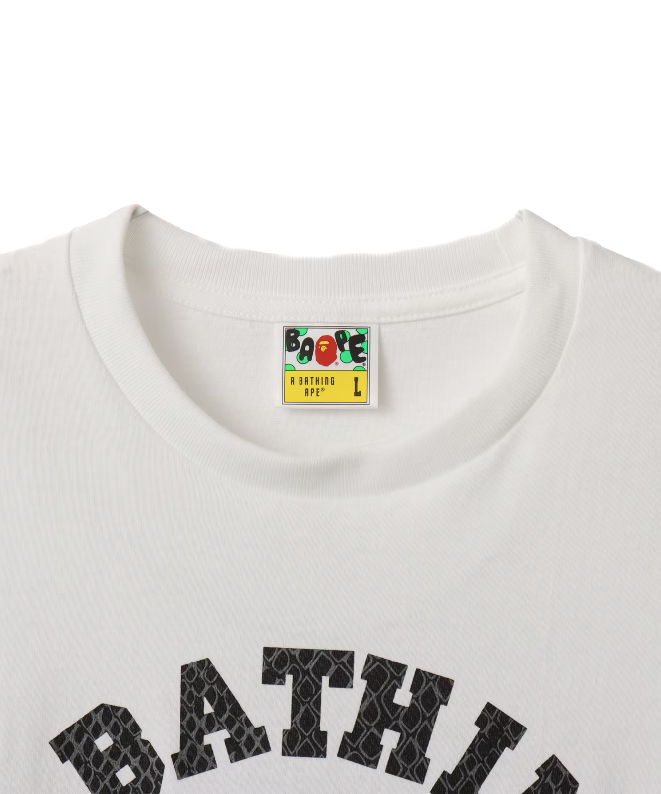 A BATHING APE atmos Bape A Bathing Ape G-Snk College Tee White