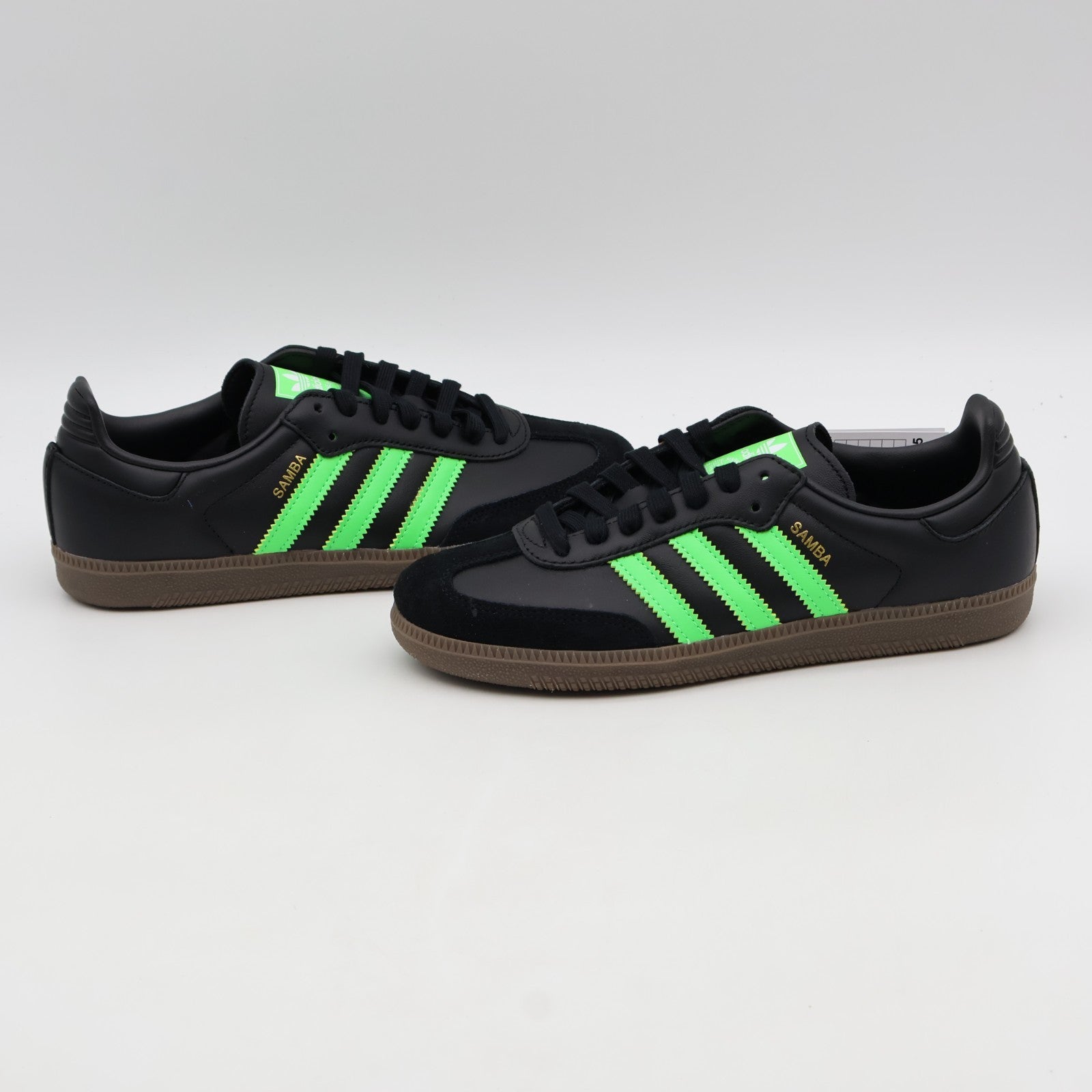 JR0911 adidas Originals Samba OG Core Black Screaming Green Gum (Men's)
